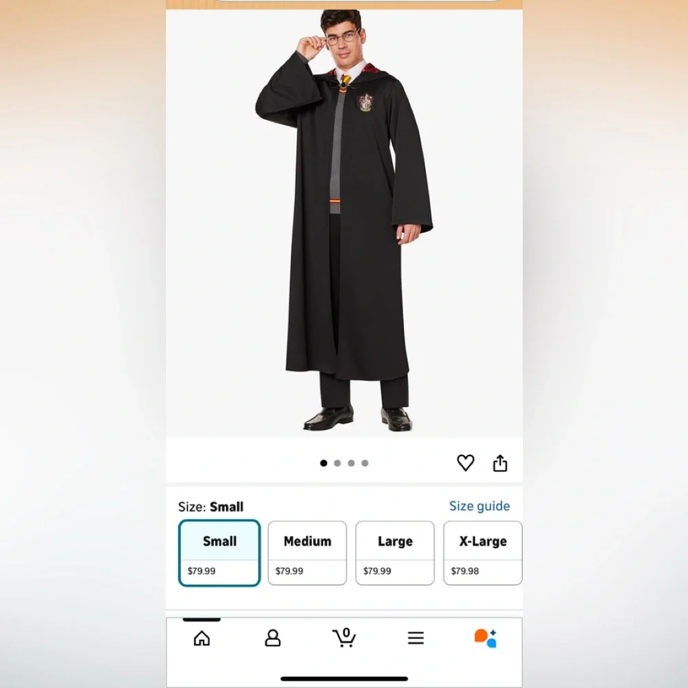 Harry Potter Junior/Kids Wizard Costume Robe - Black